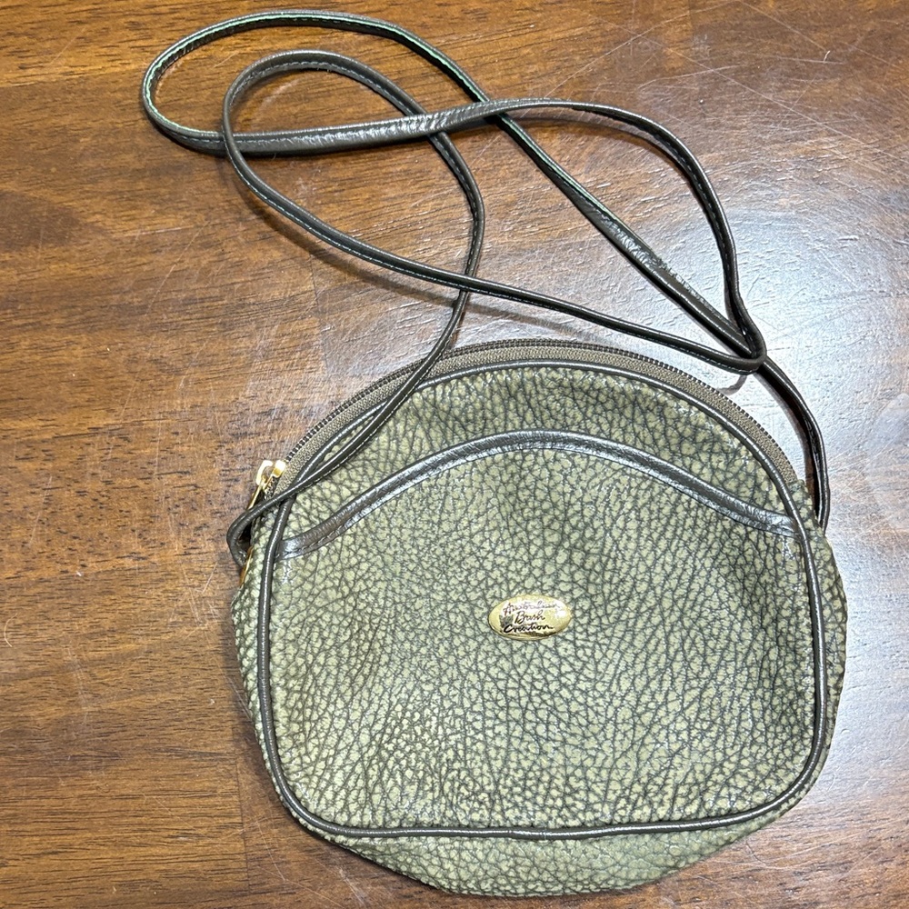 Bush Kangaroo leather Green Crossbody Bag